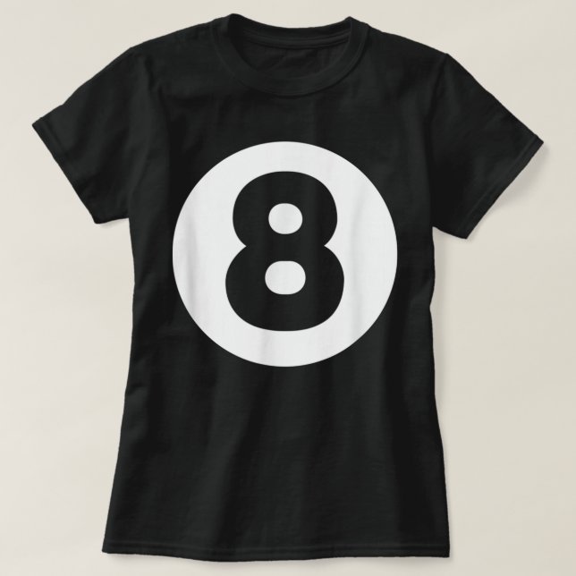 Camiseta 8 Ball Billiards Lazy Halloween Disstume divertida (Diseño del anverso)