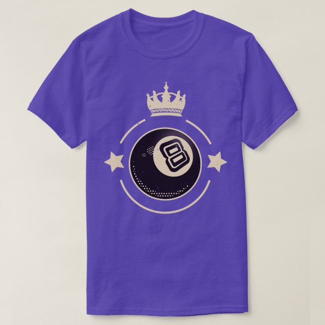 Camiseta 8 Ball King Billiards Retro Snooker (Diseño del anverso)