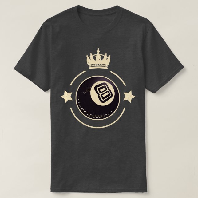 Camiseta 8 Ball King Billiards Retro Snooker (Diseño del anverso)