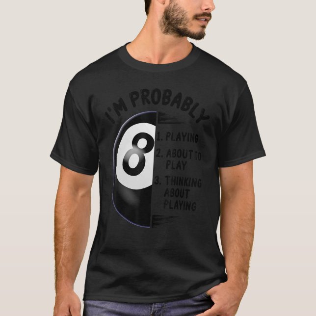 Camiseta 8 Ball Pool Player Billiards (Anverso)