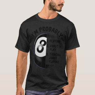 Camiseta 8 Ball Pool Player Billiards