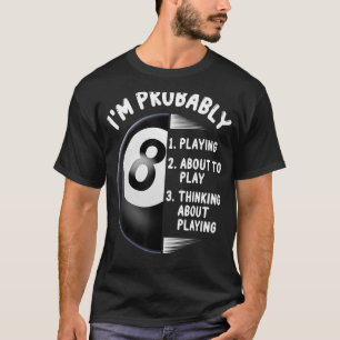 Camiseta 8 Ball Pool Player Billiards