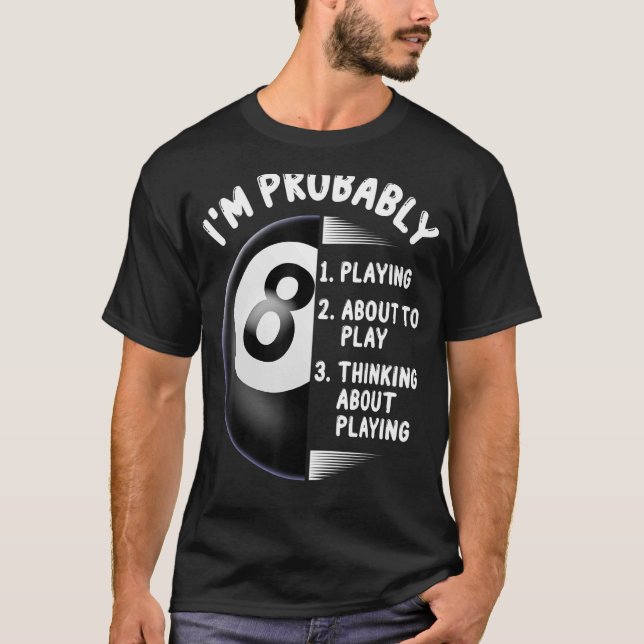 Camiseta 8 Ball Pool Player Billiards (Anverso)