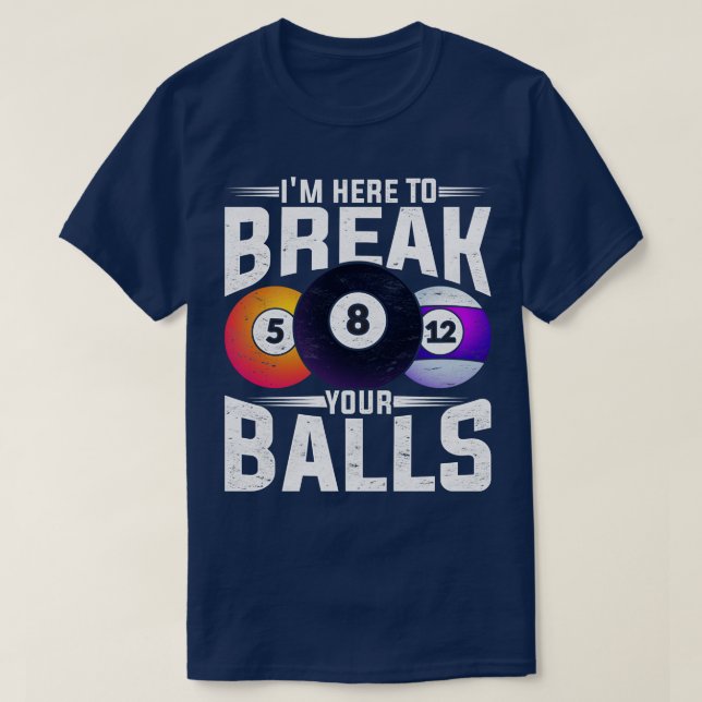 Camiseta 8 Ball Pool Player Funny Snooker Billiard (Diseño del anverso)