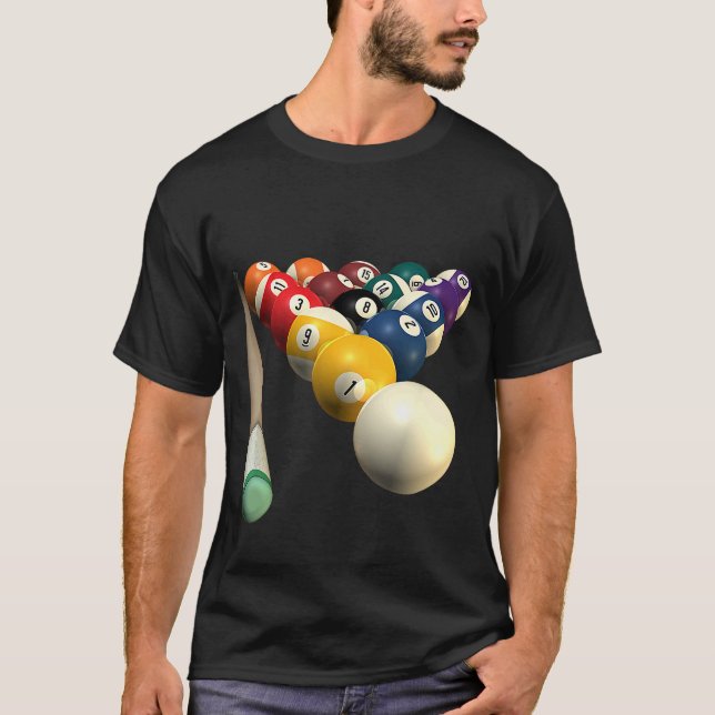 Camiseta 8 Ball Pool Team Bar League Billiers Hombres Mujer (Anverso)