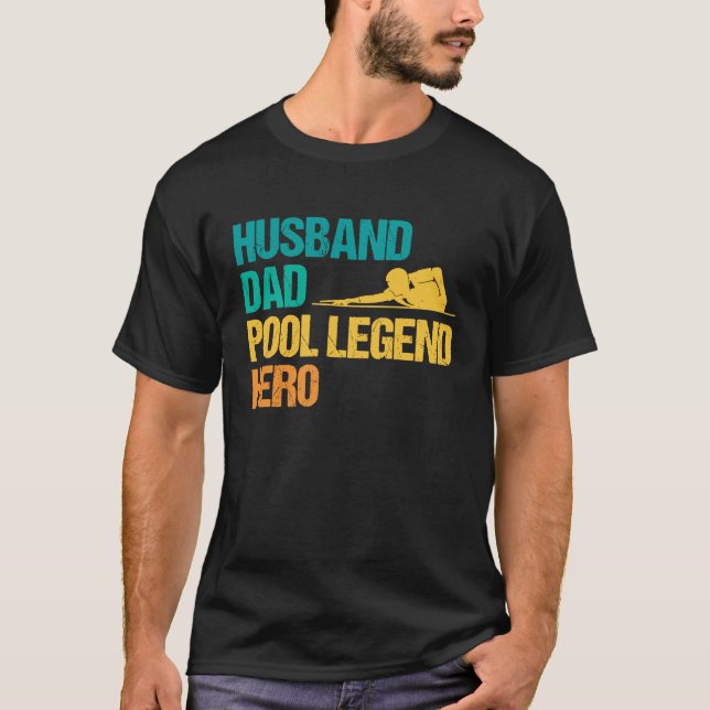 Camiseta 8 billar de bolas para un Marido de Piscina (Anverso)