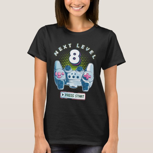 Camiseta 8 Birday Gamer Next Level 8 Gaming Controller Bo (Anverso)