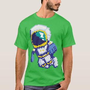 Camiseta 8 Bit Pixel Astronauta Espacio Galaxia Ciencia Ret