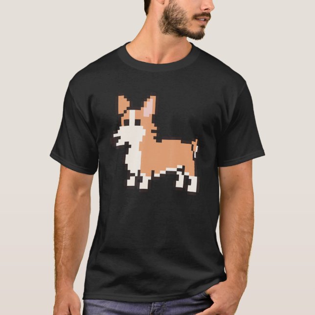 Camiseta 8 Bit Pixel Corgi (Anverso)