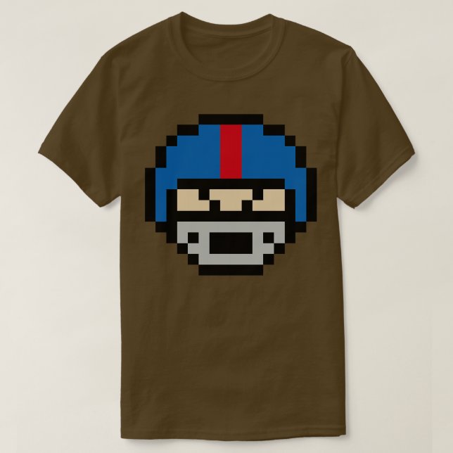 Camiseta 8 bits Cabeza de casco Oxford (Diseño del anverso)
