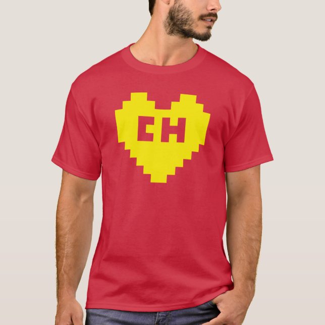 Camiseta 8 bits Corazón de El Chapuln (Anverso)