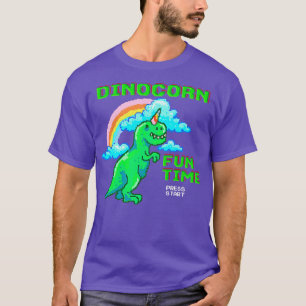 Camiseta 8 Bits Dinocorn Fun Time