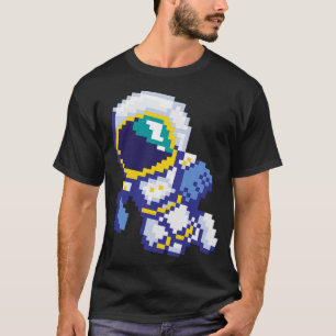 Camiseta 8 bits Pixel Astronauta Espacio Galaxia Ciencia Re