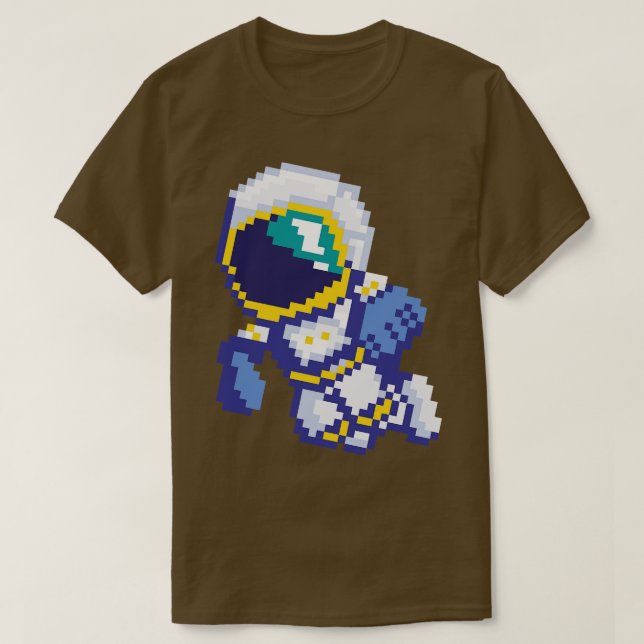 Camiseta 8 bits Pixel Astronauta Espacio Galaxia Ciencia Re (Diseño del anverso)