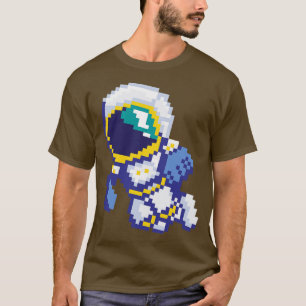 Camiseta 8 bits Pixel Astronauta Espacio Galaxia Ciencia Re