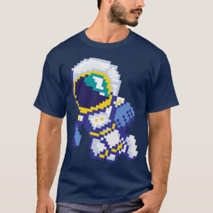 Camiseta 8 bits Pixel Astronauta Espacio Galaxia Ciencia Re