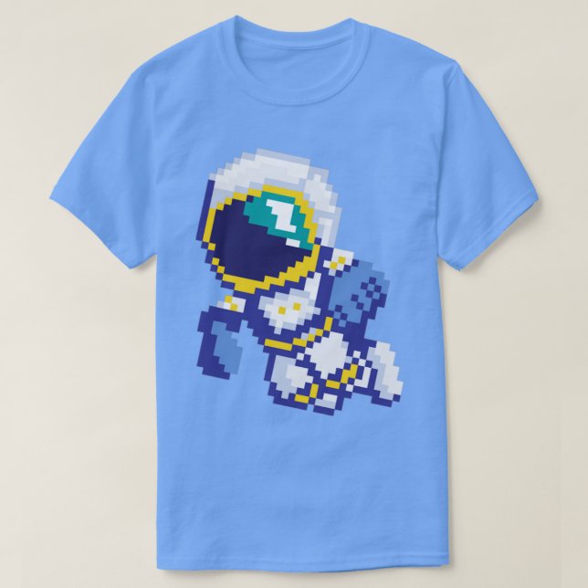 Camiseta 8 bits Pixel Astronauta Espacio Galaxia Ciencia Re (Diseño del anverso)