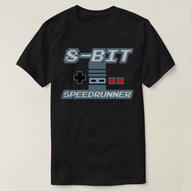 Camiseta 8 bits Speedrunner 5 (Diseño del anverso)