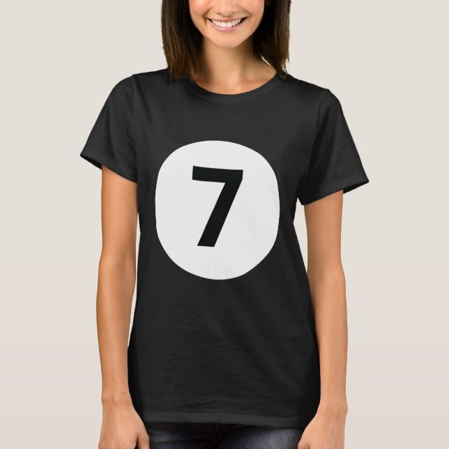 Camiseta 8 Bolas de billar 7 Mamáes de grupos de billar dis (Anverso)