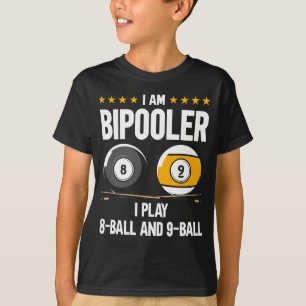 Camiseta 8 bolas y 9 bolas Humor divertido Billar