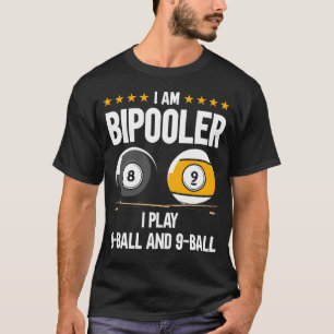 Camiseta 8 bolas y 9 bolas Humor divertido Billar