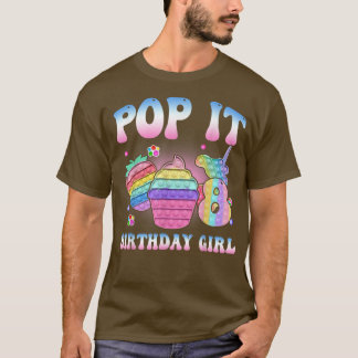Camiseta 8 Cumpleaños Fidget Toy Pop It Birthday Chica 8 Sí