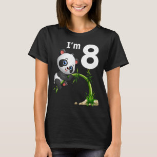 Camiseta 8 Cumpleaños Fiesta de 8 años Animal Panda 2
