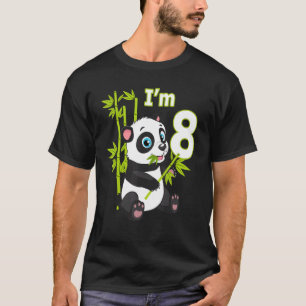 Camiseta 8 Cumpleaños Fiesta de 8 años Animal Panda 3