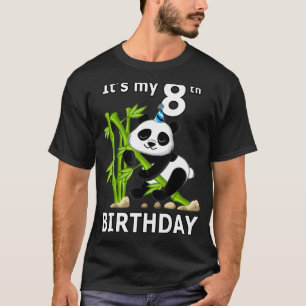 Camiseta 8 Cumpleaños Fiesta de 8 años Animal Panda 7