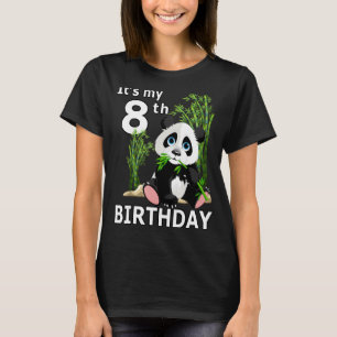 Camiseta 8 Cumpleaños Fiesta de 8 años Animal Panda 8