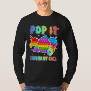 Camiseta 8 cumpleaños Unicorn Fidget Pop It Birthday Chica 