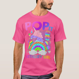 Camiseta 8 cumpleaños Unicornio Fidget Pop It Chica de cump