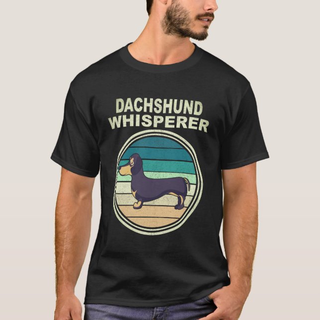 Camiseta 8 Dachshund Susurrador Vintage (Anverso)