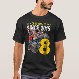 Camiseta 8 Desde 2015 Monster Truck 8th Birthda