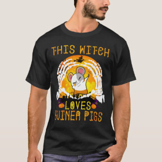Camiseta 8 Esta Bruja Ama Conejillos de Indias Halloween