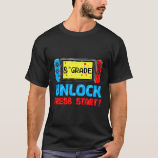 Camiseta 8 Grado Sin Bloquear Prensa Iniciar Video Gamer De