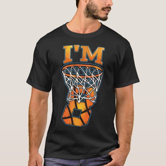 Camiseta 8 Jugador de Baloncesto Cumpleaños I m 8 Boys Chic (Anverso)