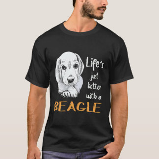Camiseta 8 La vida es mejor con un Beagle