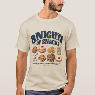 Camiseta 8 Noches De Snacks Divertida Comida De Hanukkah Re