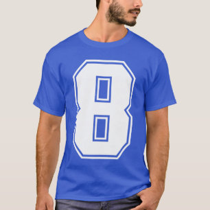 Camiseta 8 Número Eighteam Deportes Varsity Chica coinciden