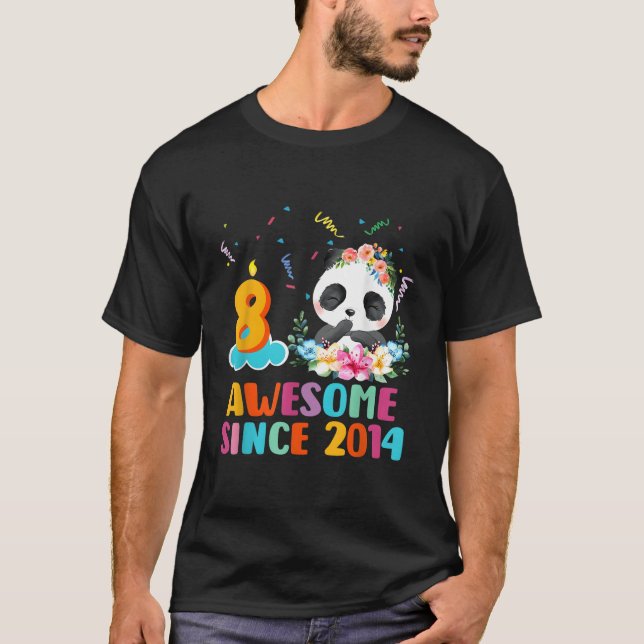 Camiseta 8 Panda Unicornio Increíble Desde 2014 (Anverso)