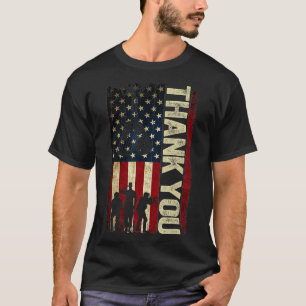 Camiseta 8 Patriotic American Flag Thank You Veterans Day U