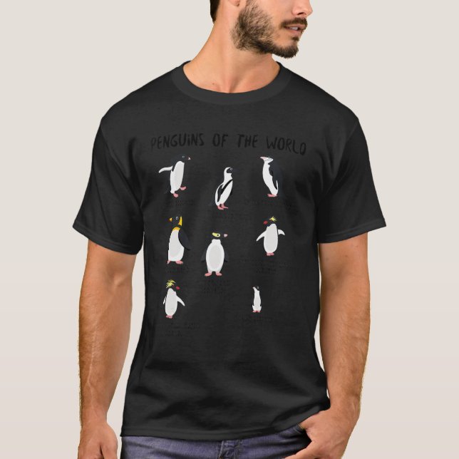 Camiseta 8 Pingüinos Más Raros Del Mundo De Animales Gracio (Anverso)