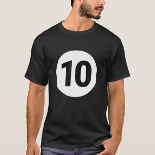 Camiseta 8 Pool Ball 10 Billiards Costume Halloween Group M