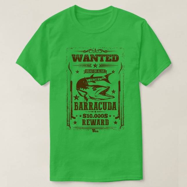 Camiseta 8 Regalo Barracuda de pesca de altura libre (Diseño del anverso)