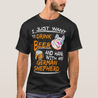 Camiseta 8 Solo quiero beber cerveza y pasar el rato con mi