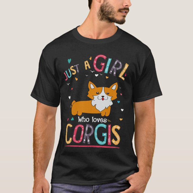 Camiseta 8 Sólo Un Chica Que Ama A Corgi (Anverso)