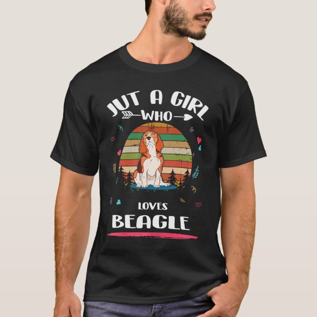 Camiseta 8 Solo Una Chica Que Ama Beagle (Anverso)