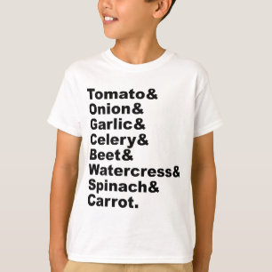 Camiseta 8 Verduras Beneficiosas Que Son Grandes Juntos