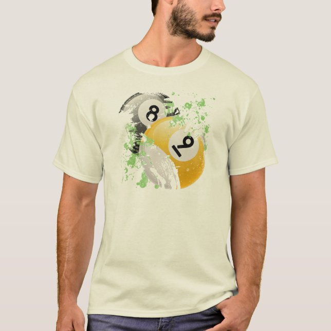 CAMISETA 8 Y 9 BOLAS DE BILLAR (Anverso)